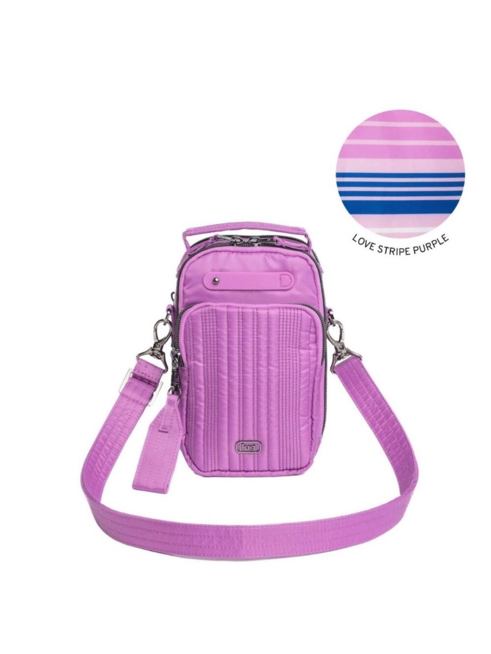Lug Skeeter Mini Bridge Love Convertible Crossbody Belt Bag Acia Berry
